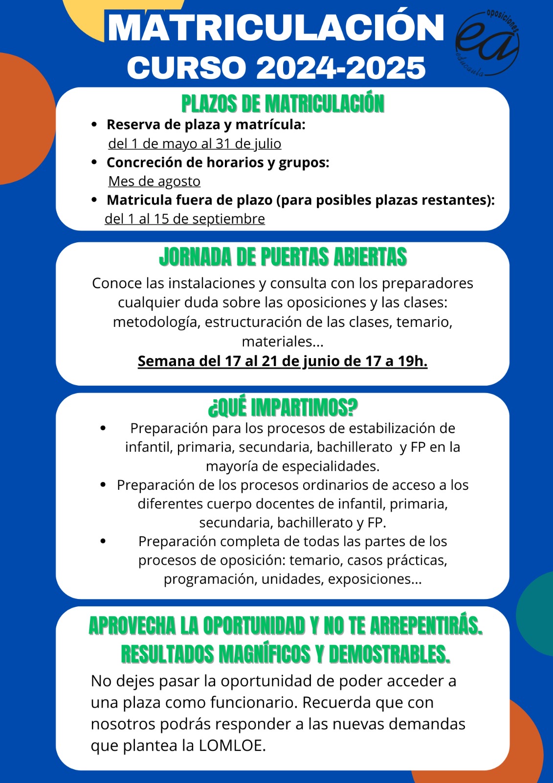 EDUCAULA CENTRO DE PREPARACIÓN DE OPOSICIONES DOCENTES 2024-25