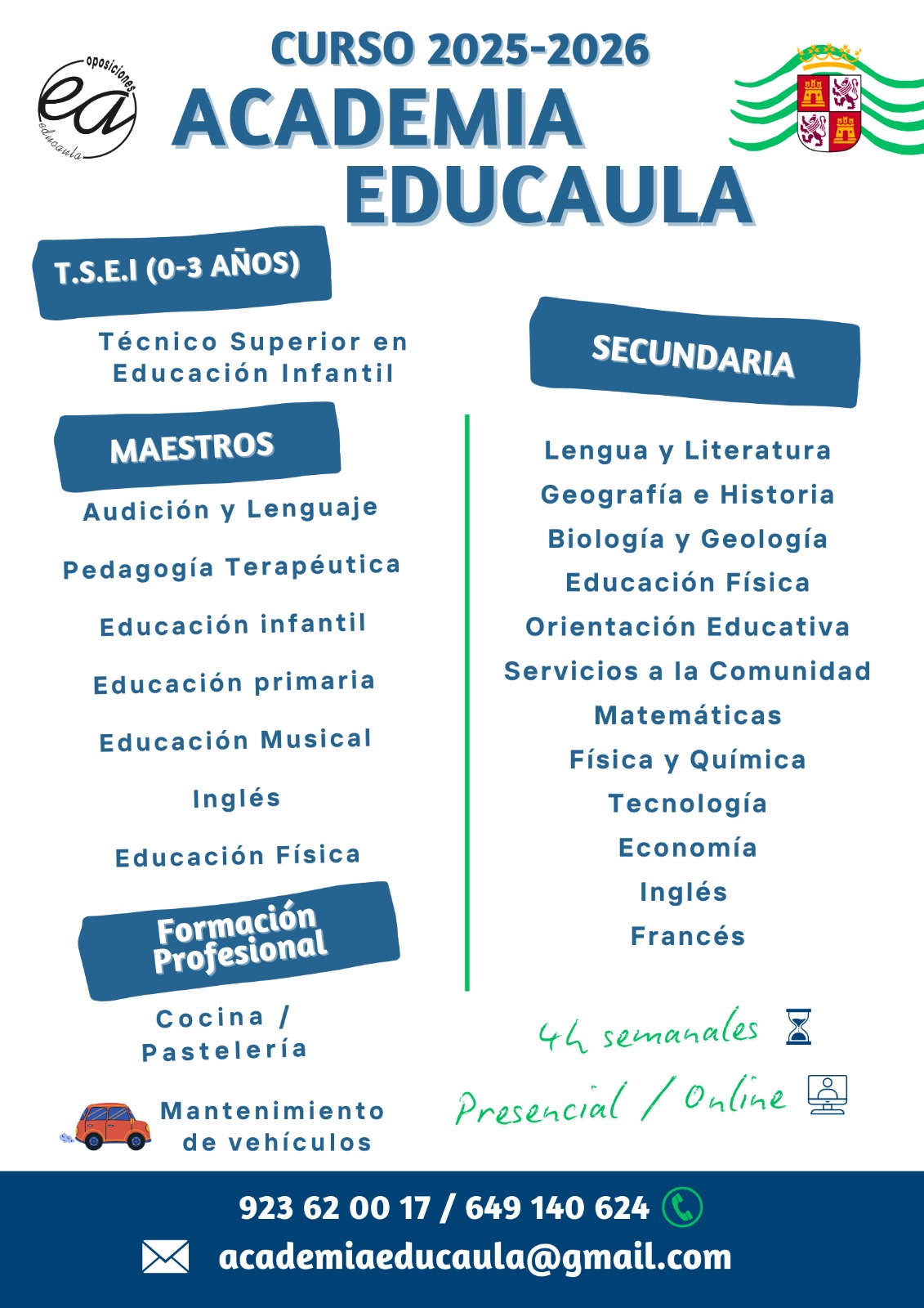 EDUCAULA CENTRO DE PREPARACIÓN DE OPOSICIONES DOCENTES 2025-26. PRESENCIAL Y ONLINE